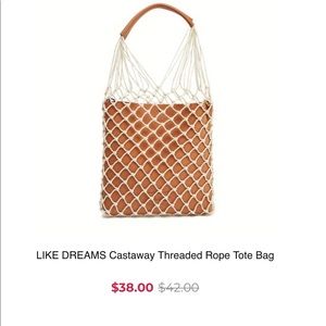 LIKE DREAMS Castaway Threaded Rope Tote